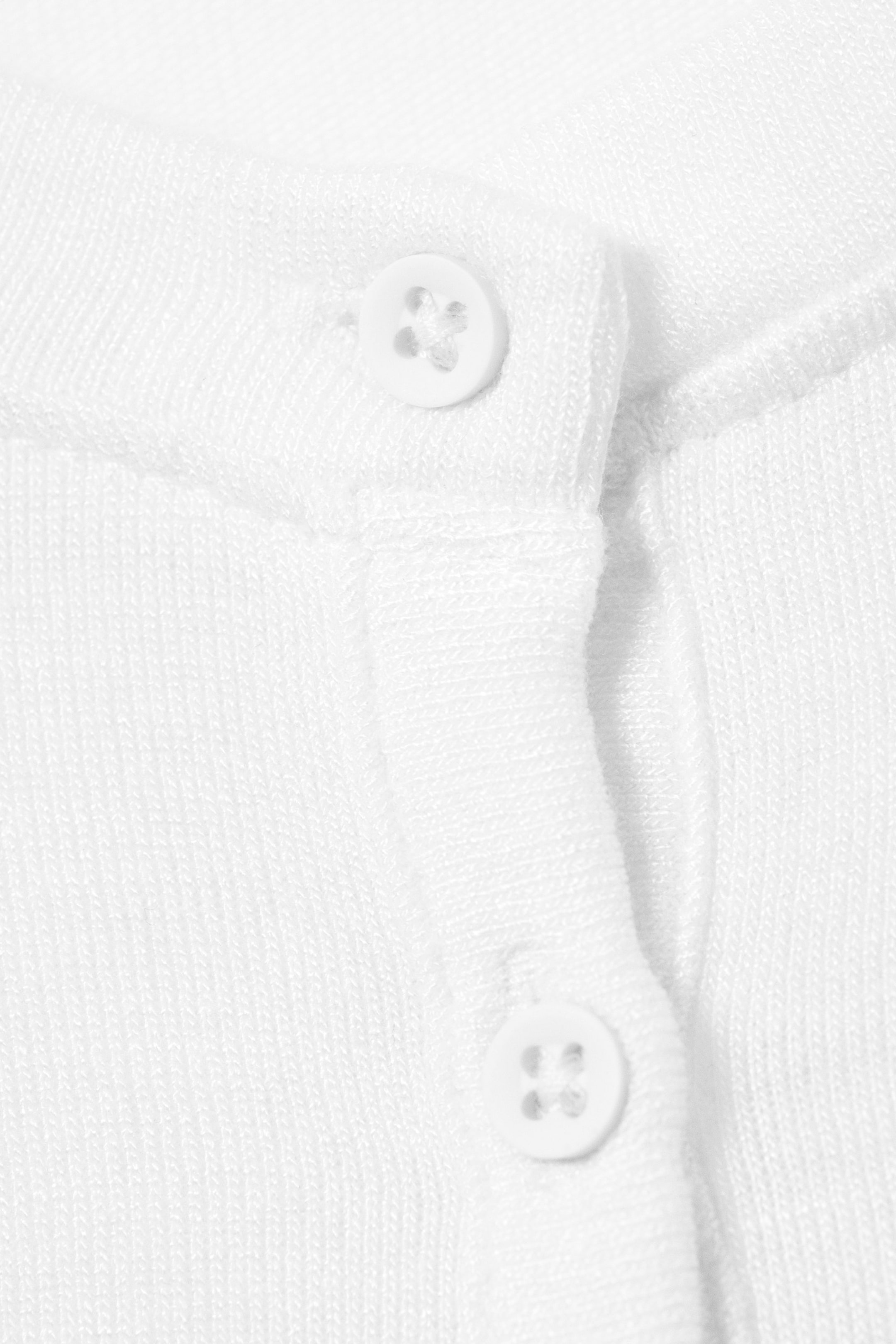 White - Slim Long-Sleeved Henley Top - 4