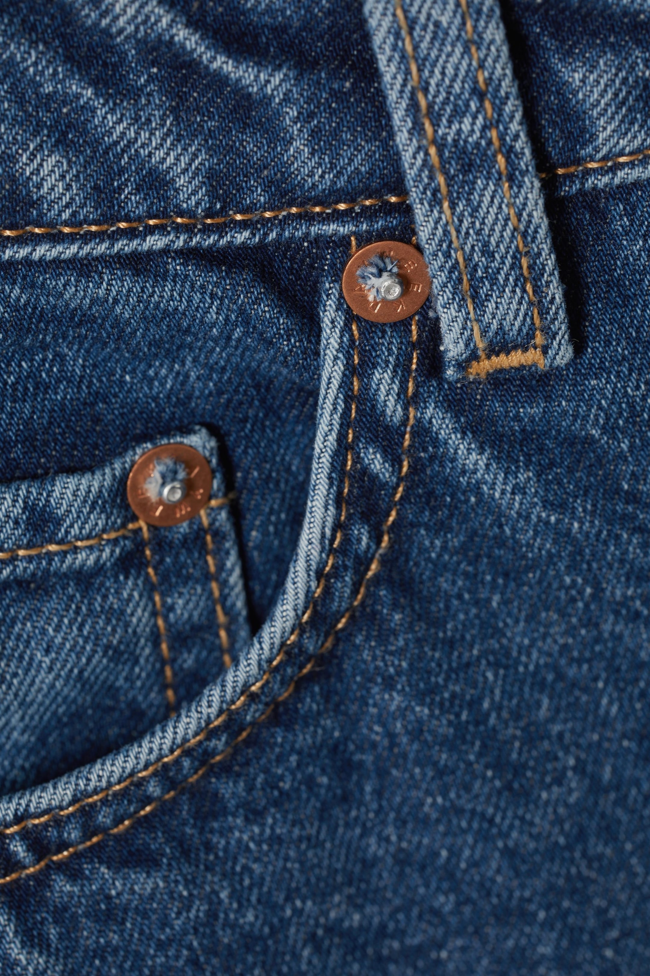 Nobel Blue - Medium Blue - Rowe Super High Waisted Regular Straight Jeans - 1