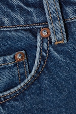 Nobel Blue - Medium Blue - Rowe Super High Waisted Regular Straight Jeans - 1