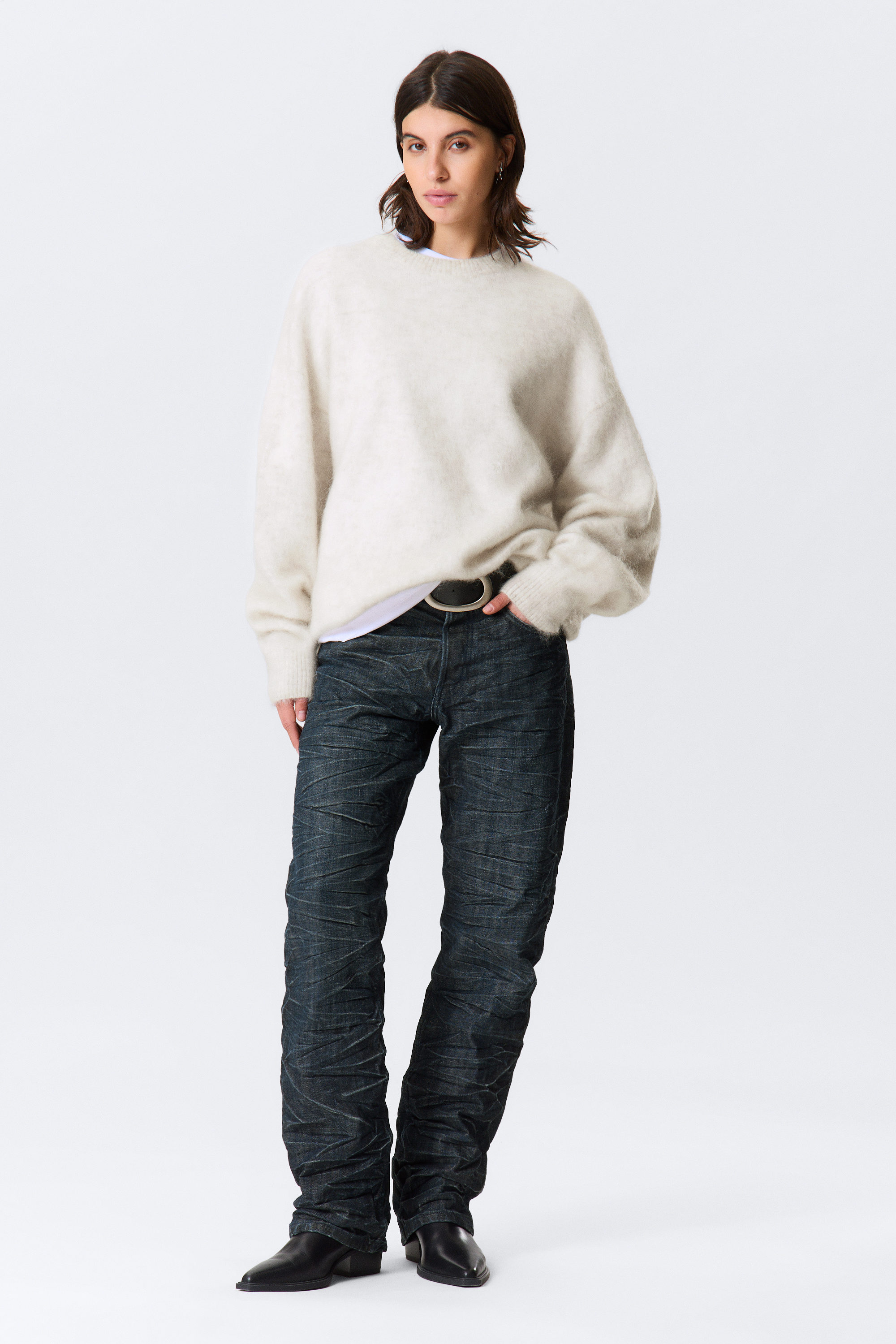 Off-white - Knitted Oversized Mohair-Blend Sweater - 2