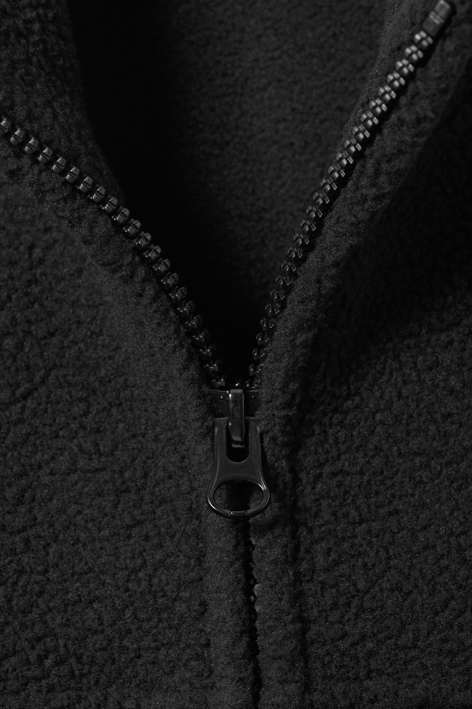 Casaco polar com fecho de correr - Preto/Cinzento-escuro mesclado/Verde-escuro - 2