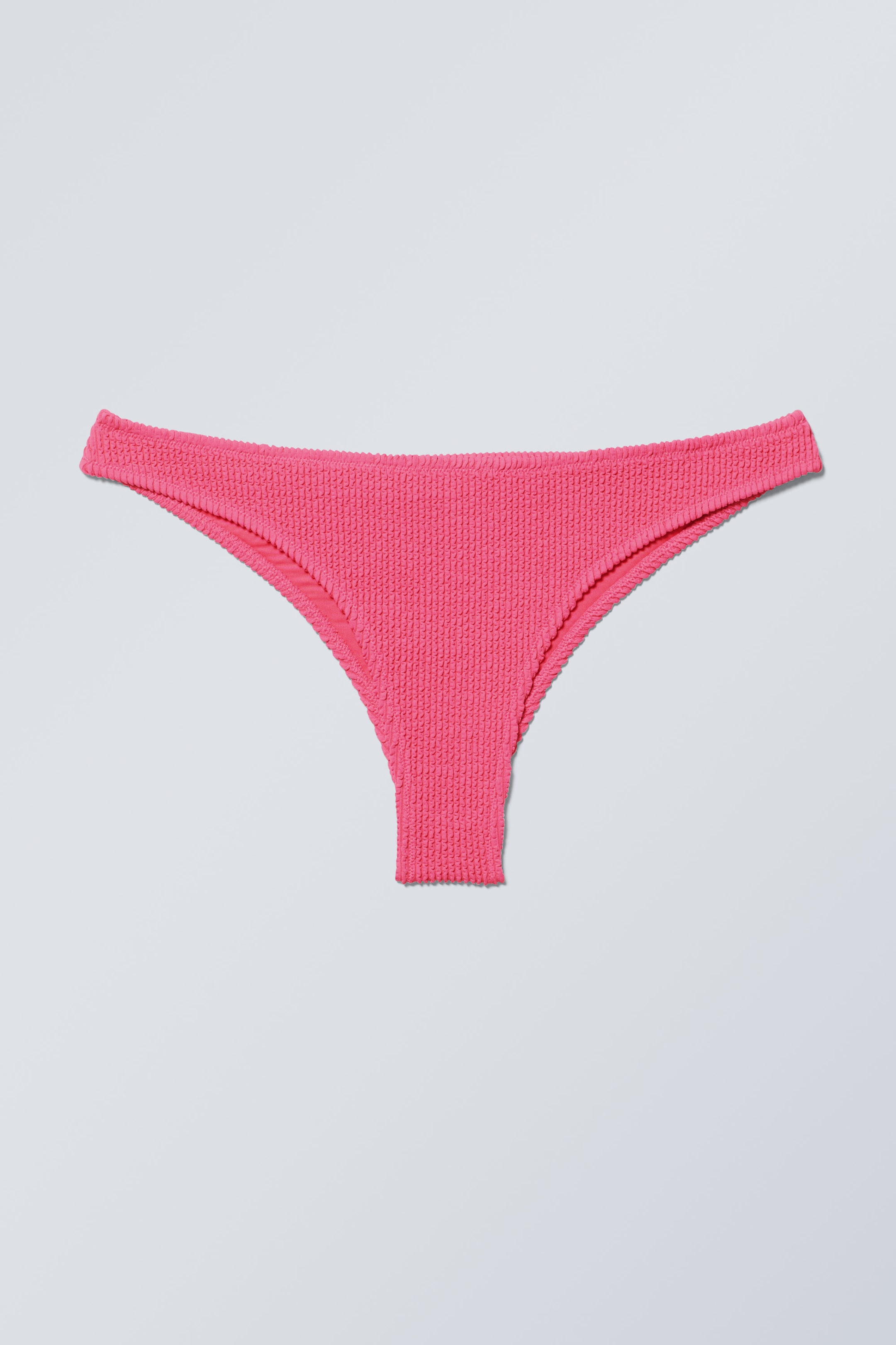 Rosa - Strukturiertes Bikinihöschen im Brazilian Cut - 0