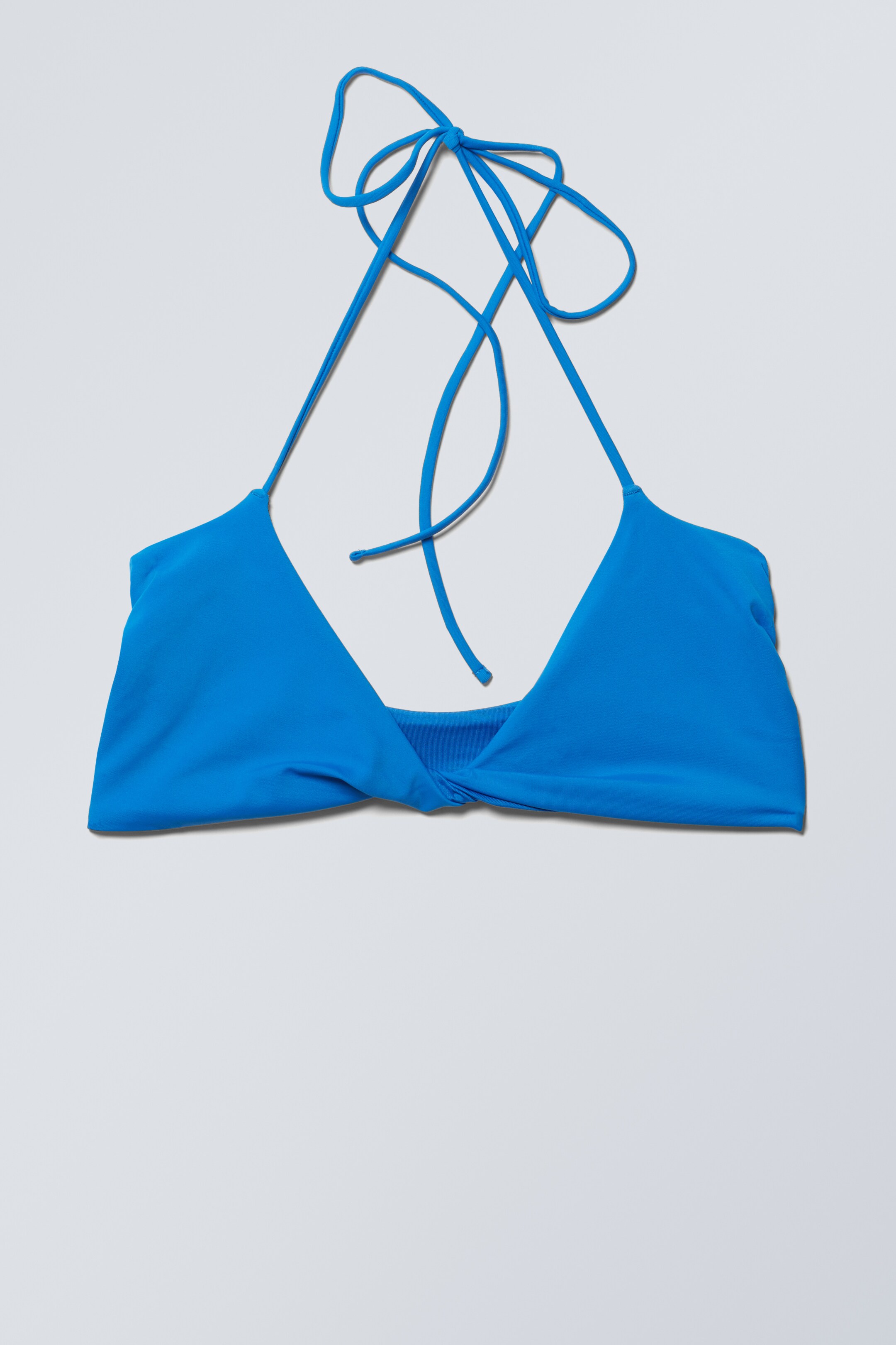 View larger image: Turn Halter Bikini Top - Bright Blue - Ladies | H&M GB 1