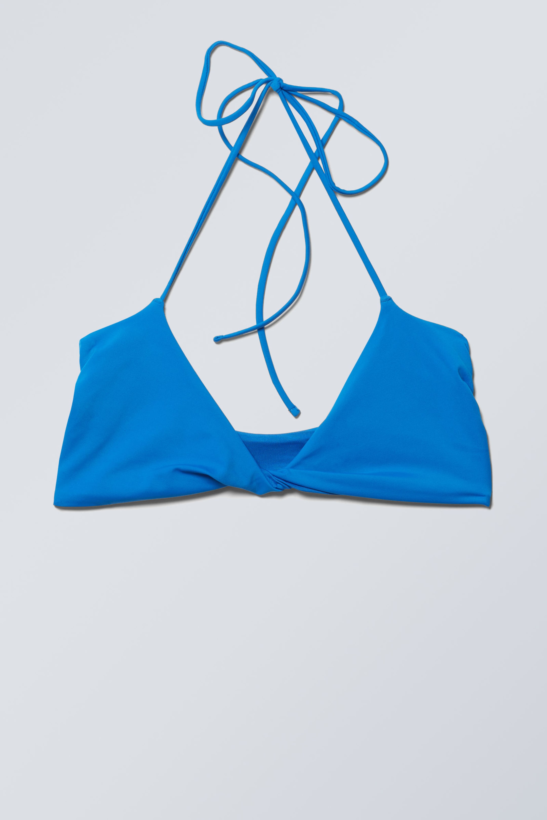Bright Blue - Turn Halter Bikini Top - 3