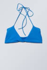 Bright Blue - Turn Halter Bikini Top - 3