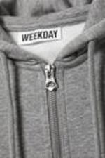 Grey Melange - Slim Zip Hoodie - 1