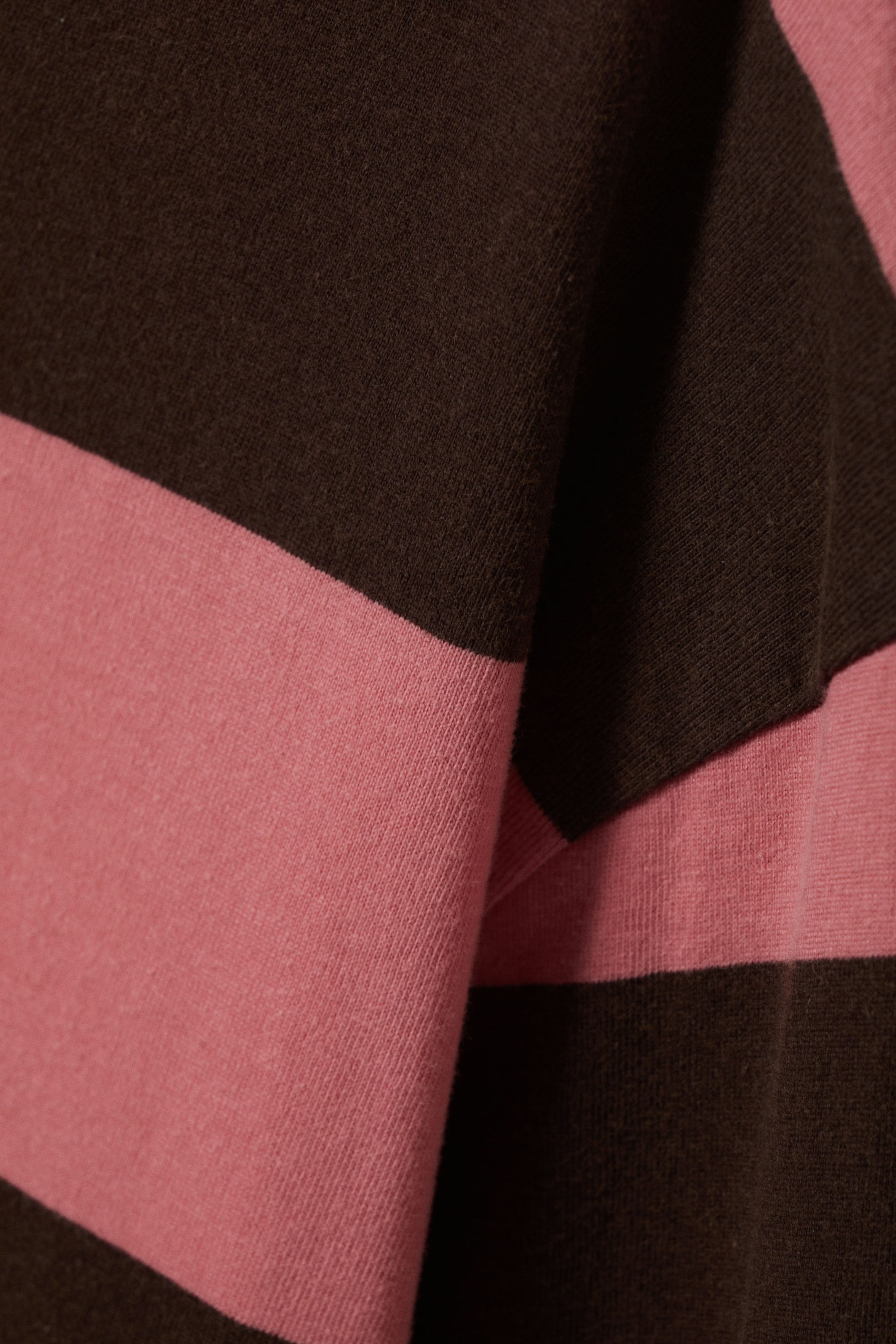 Pink & Brown Stripes - Striped Long-Sleeved Mini Dress - 4