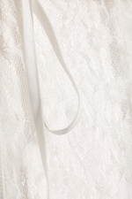 White - Lace - Lace Wrap Midi Skirt - 5