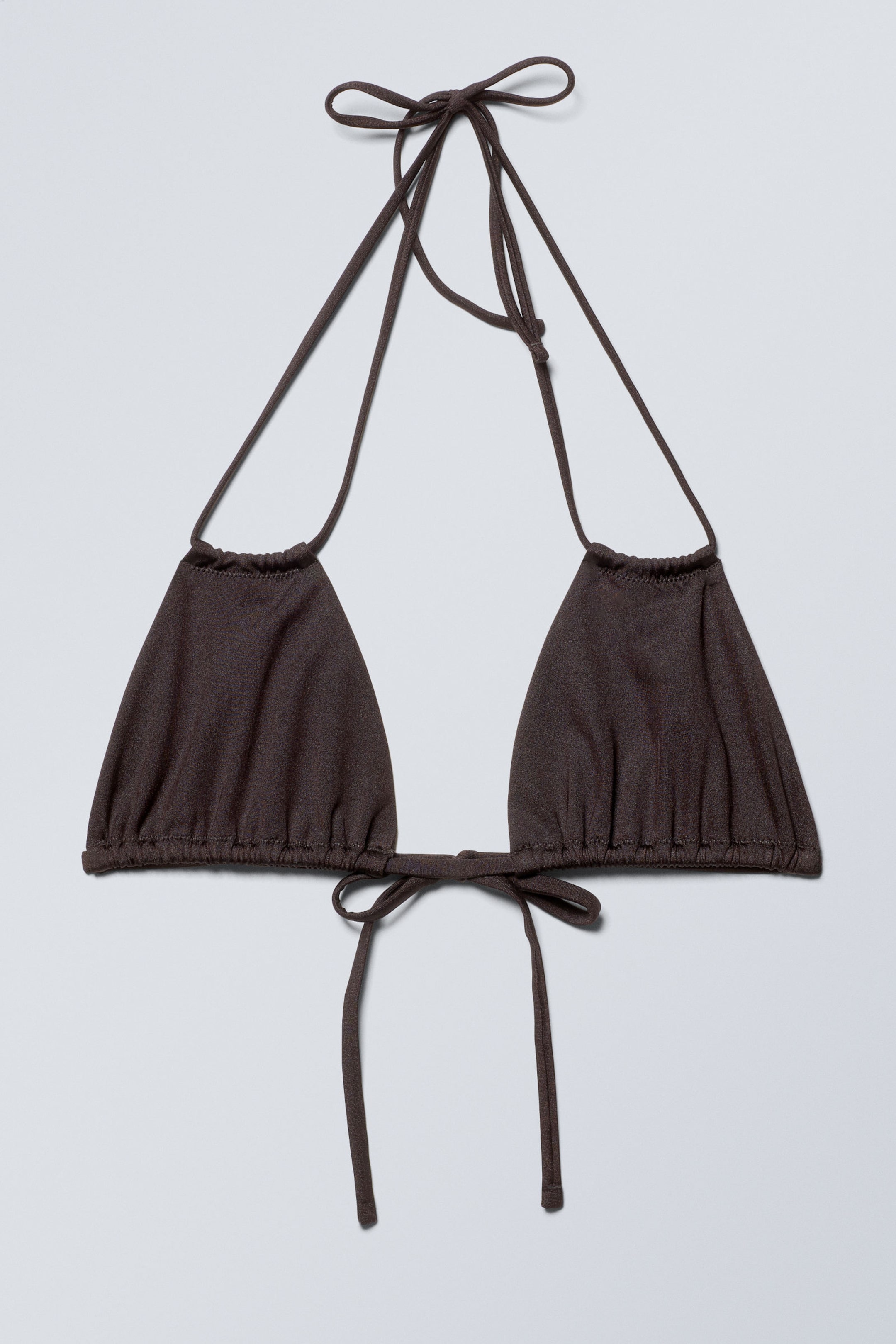 Dark Brown - Breeze Tie Bikini Top - 3