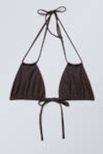 Dark Brown - Breeze Tie Bikini Top - 3