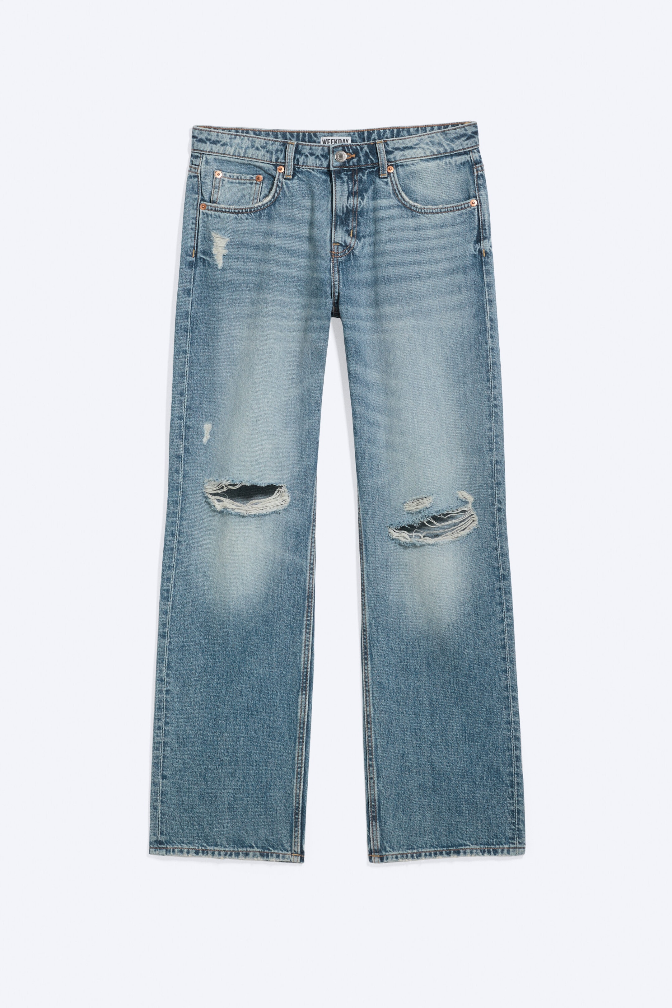 Pony Blue - Mittelblau - Mica Low Waist Regular Straight Jeans - 1