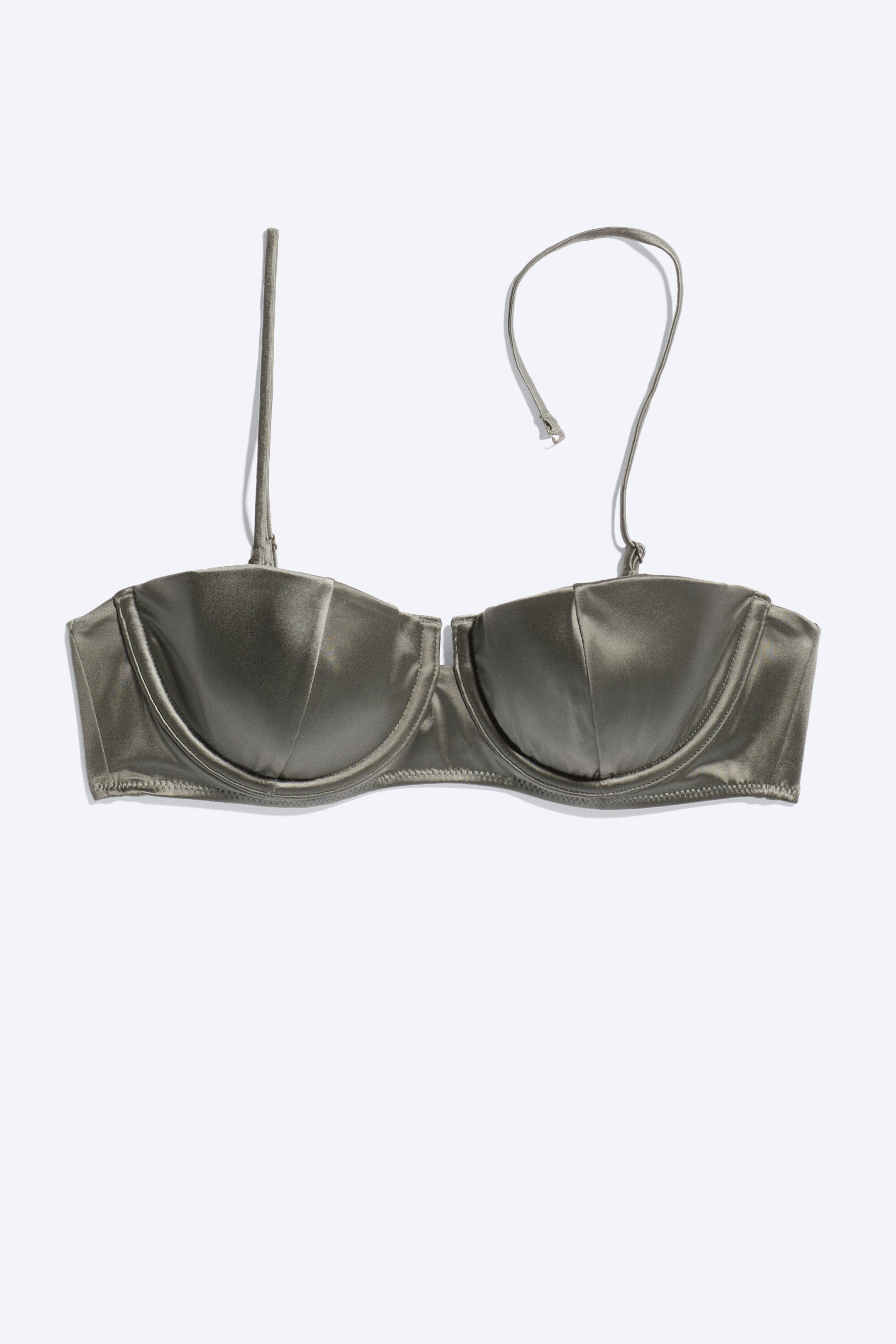 Dusty Grey - Padded Wire Bikini Top - 4