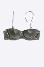 Dusty Grey - Padded Wire Bikini Top - 4