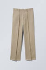 Beige - Anzughose aus Twill mit entspannter Passform - 3