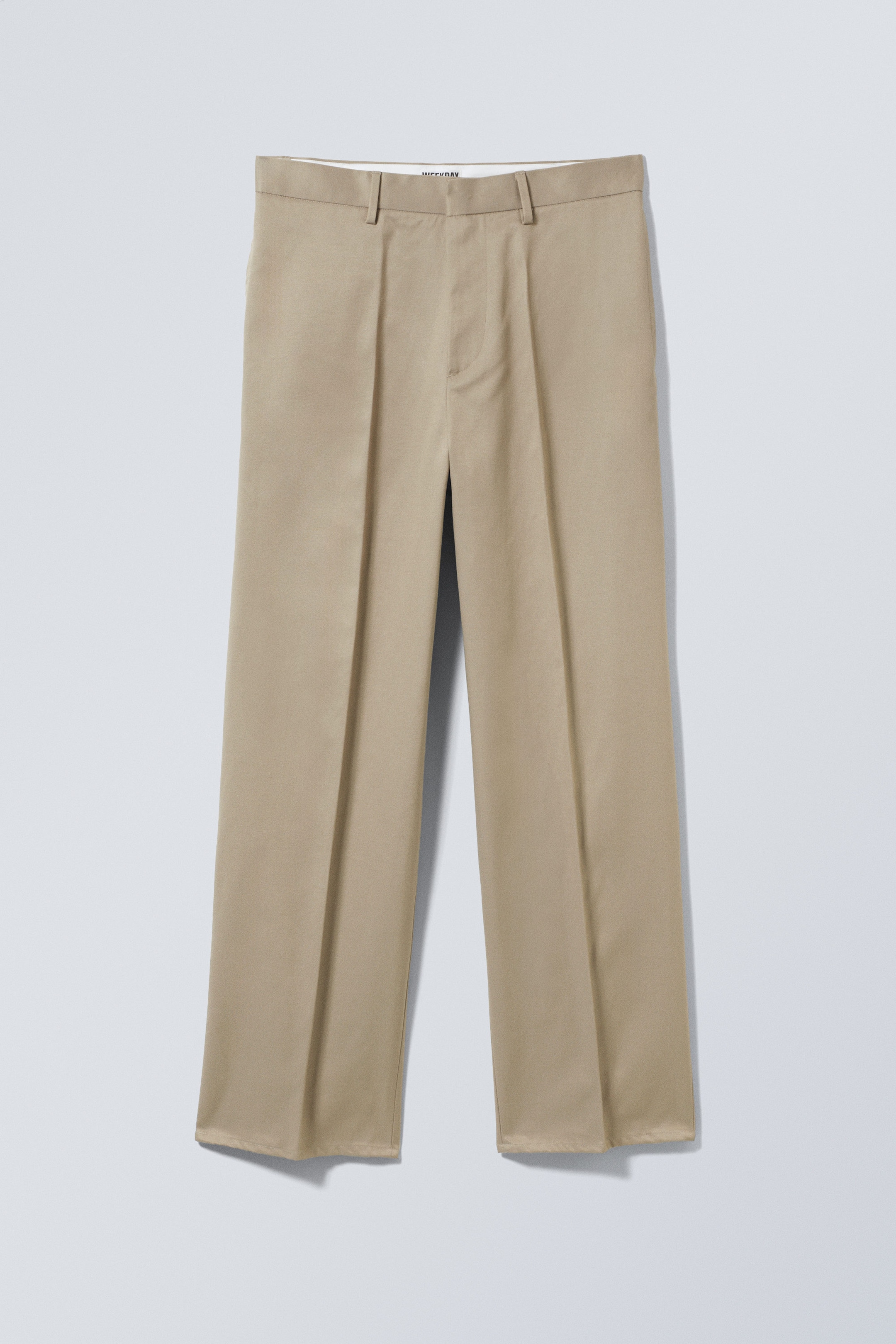 Beige - Dressbukse i tvill med avslappet passform - 1