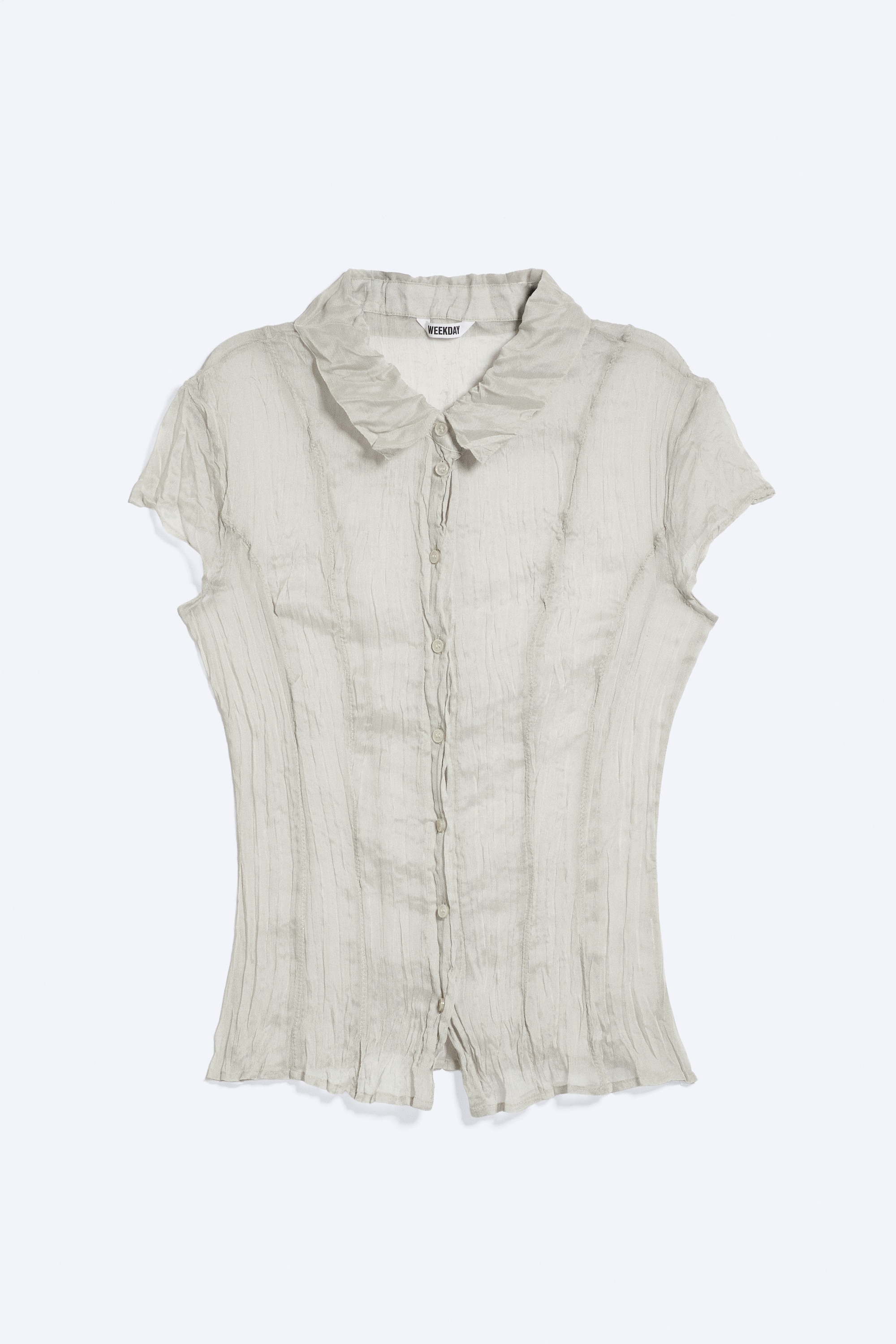 Krčená Košeľa S Krátkym Rukávom