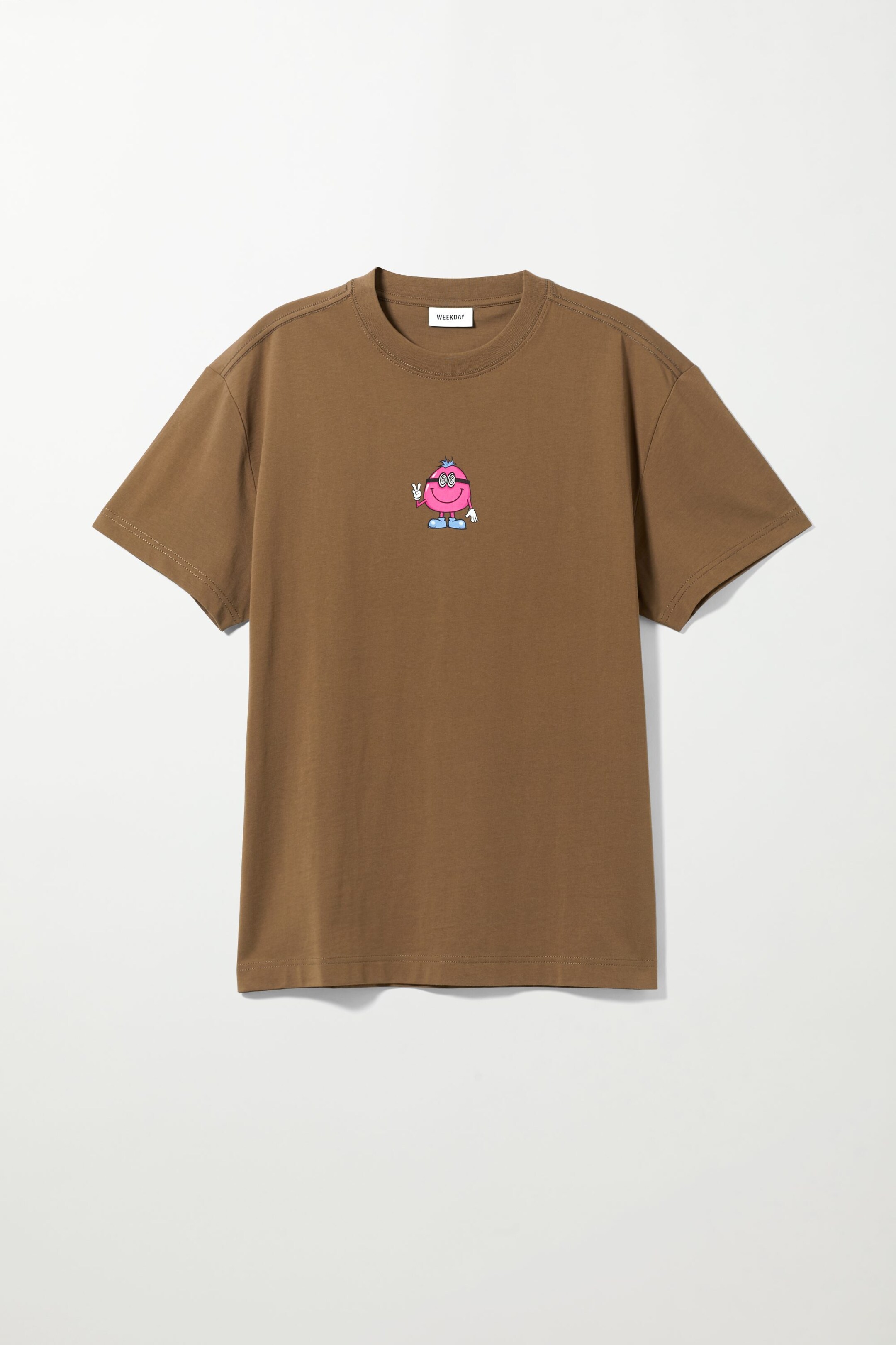 Khaki - Oversized-T-Shirt mit Grafikprint - 0