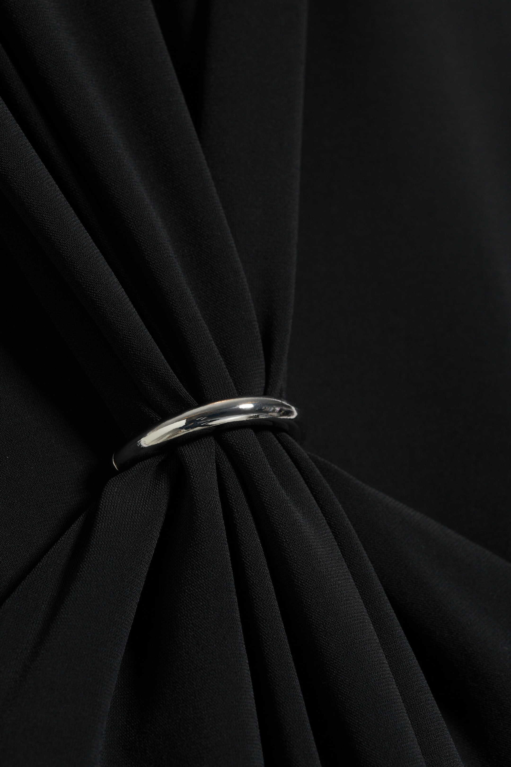 Black - Gathered Maxi Dress - 2