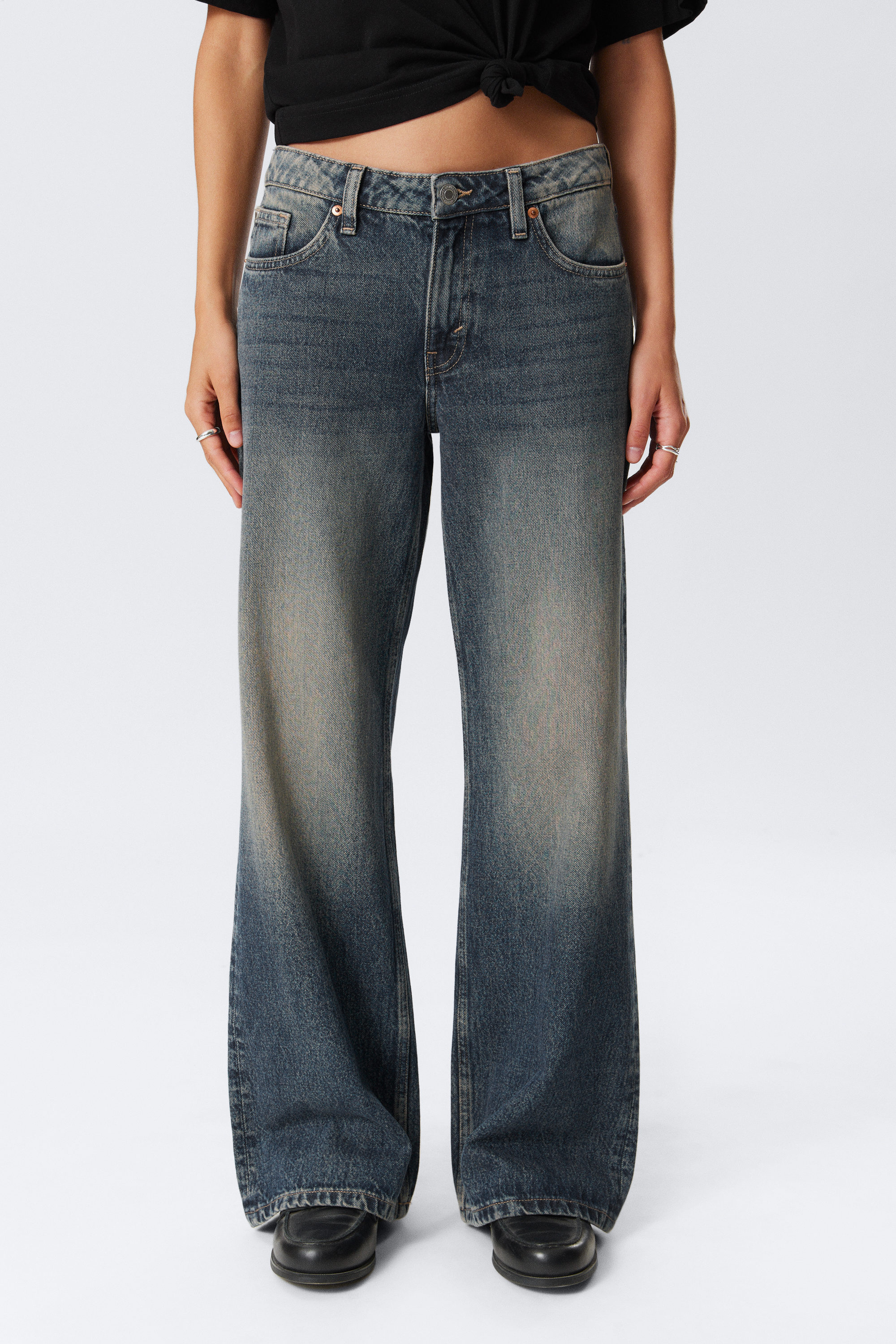 Desert Blue - Dunkelblau - Imoo - Hüftjeans mit weitem, lockerem Bein - 2