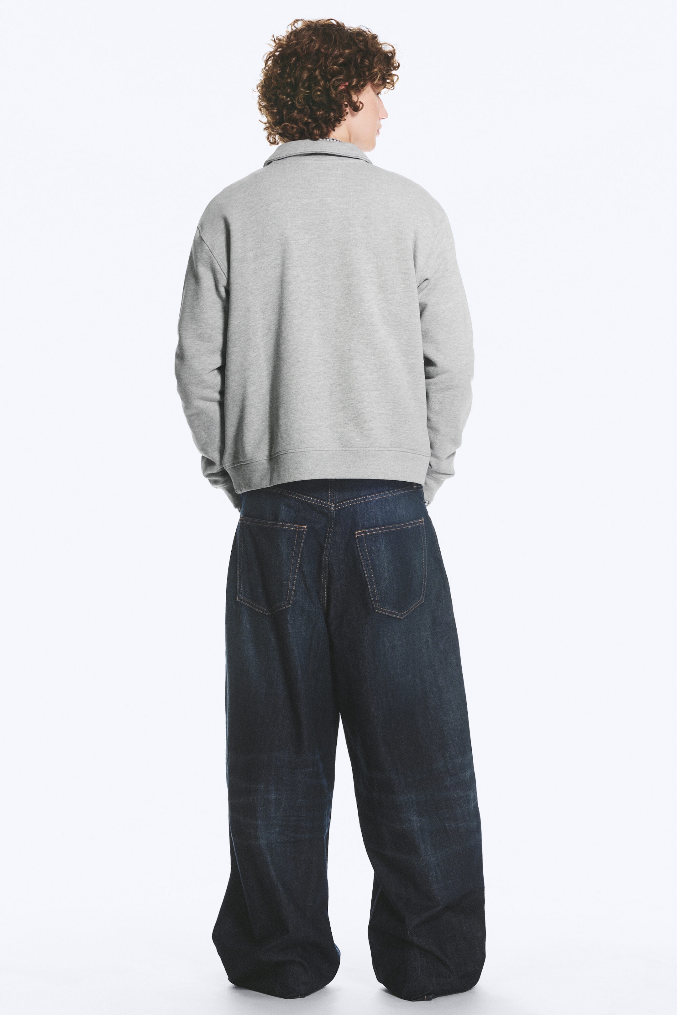 Dimmig Ljus Melange - Sweatshirt med kvartszip - 2