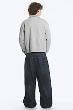 Dimmig Ljus Melange - Sweatshirt med kvartszip - 2