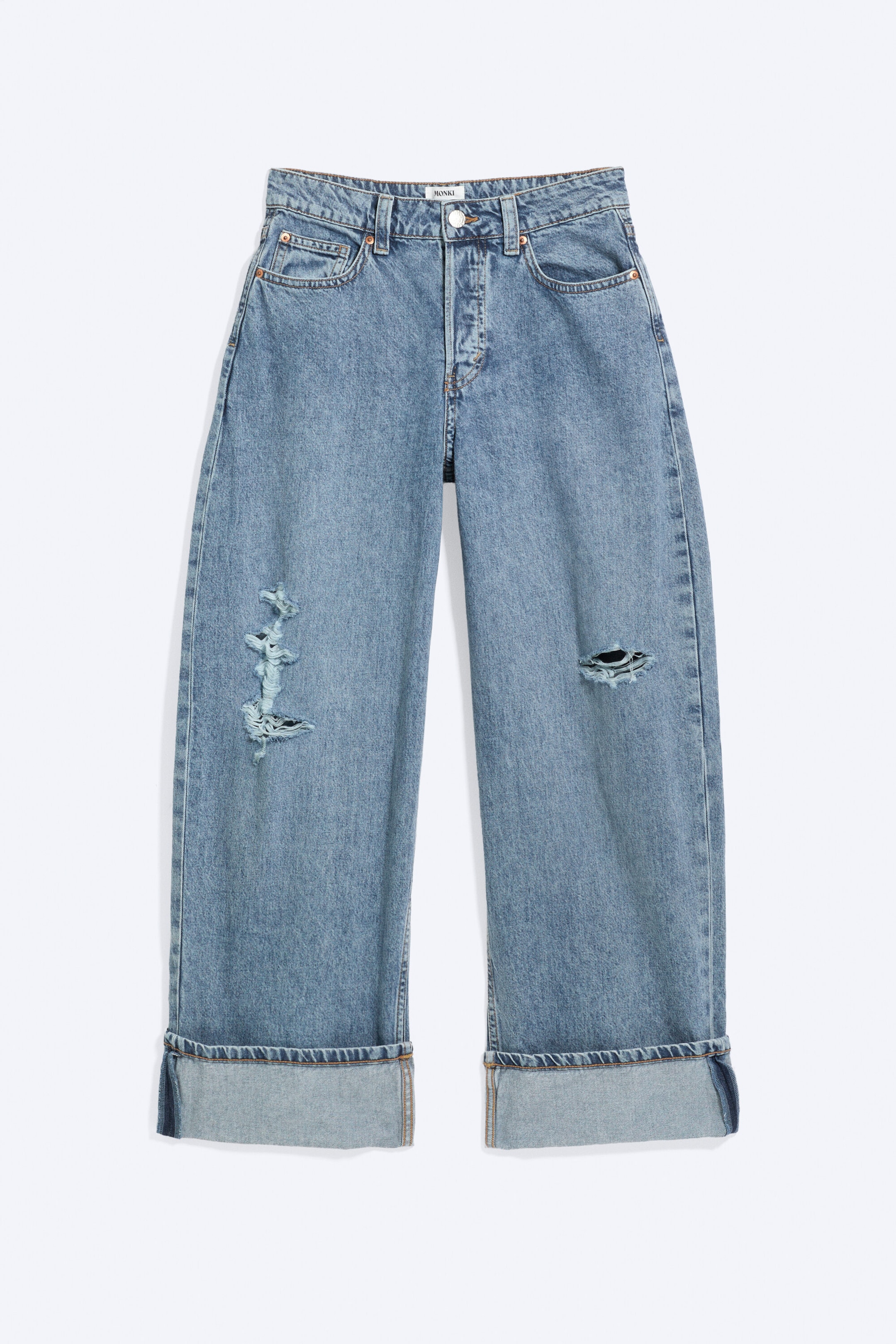 Lake Worn - Denim Blue Medium - Peggy Low Rise Loose Baggy Jeans - 5