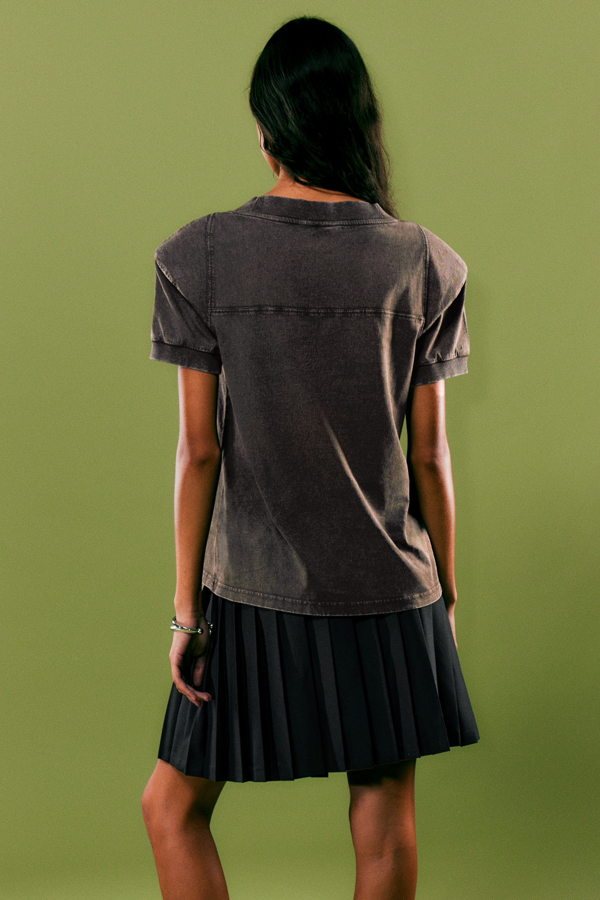Washed Brown - Boundless Magic - Graphic V-Neck T-shirt - 3