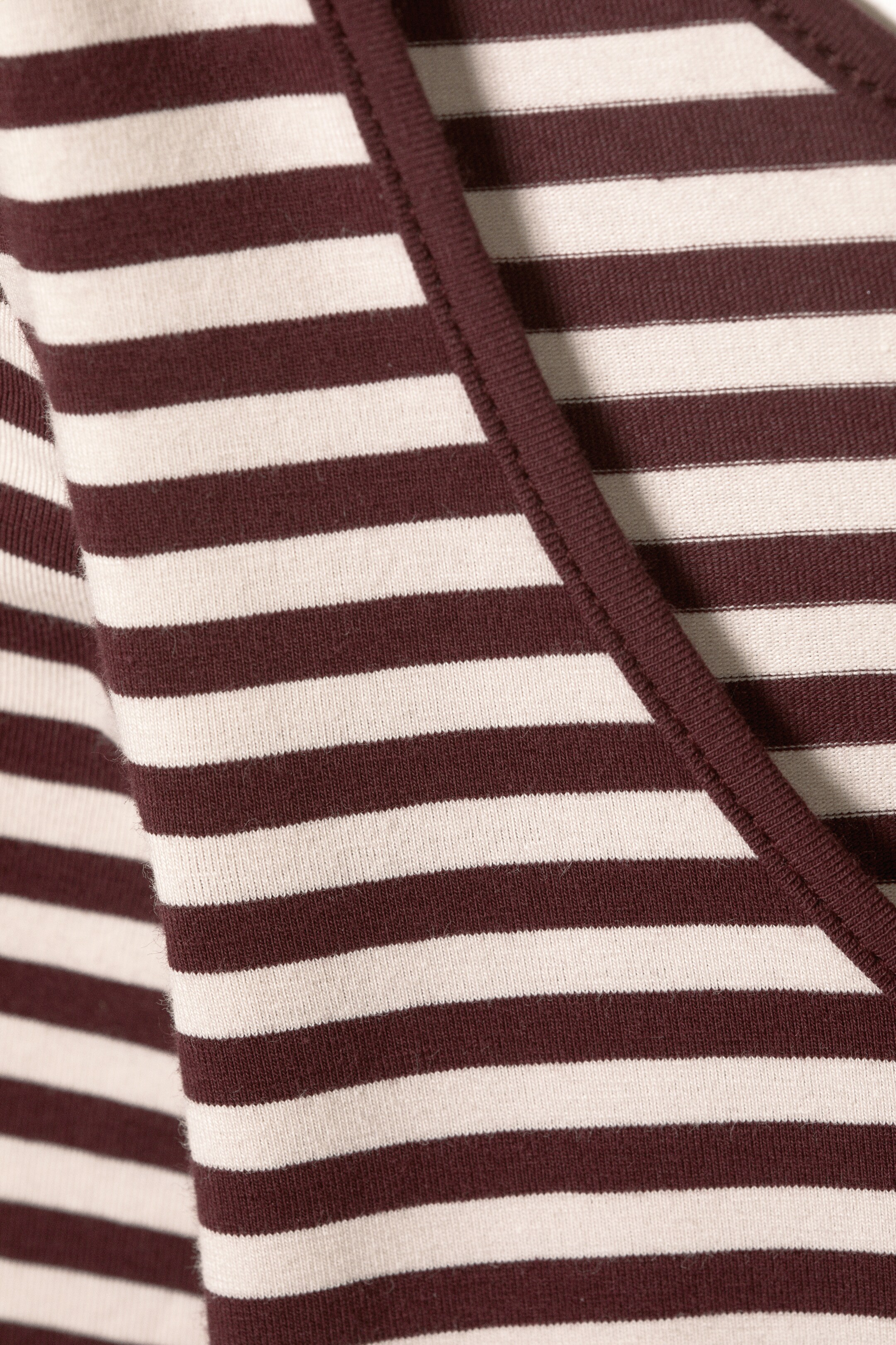 Agrandir l'image: Top Slim Fit à manches longues - Pink & Bordeaux Stripes - FEMME | H&M CH 5