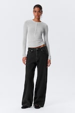 Tuned Black – Noir - Missy Low Rise Loose Straight Leg Jeans - 0