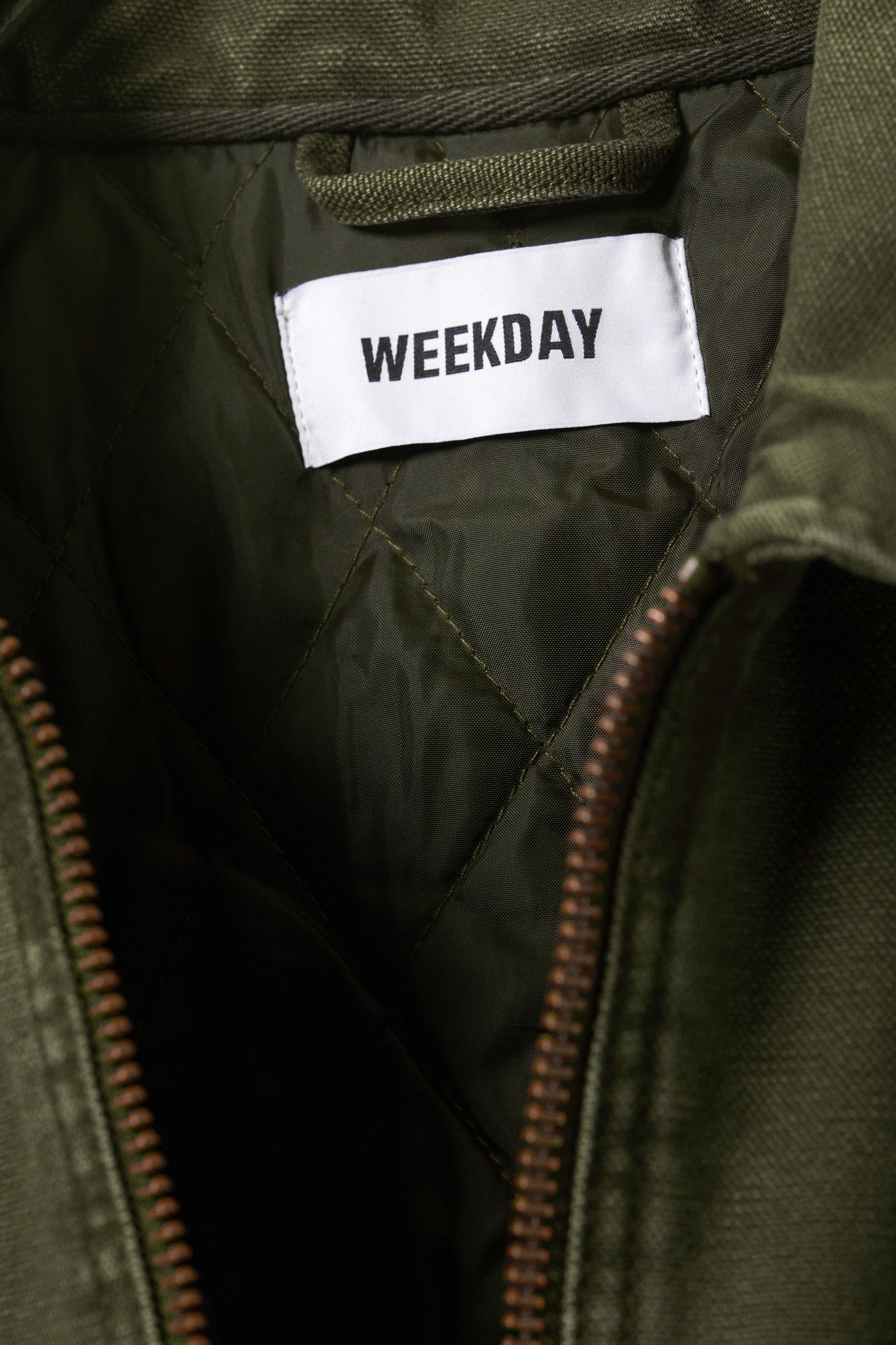 Dark Khaki Green - Relaxed Washed Utility Jacket - 5