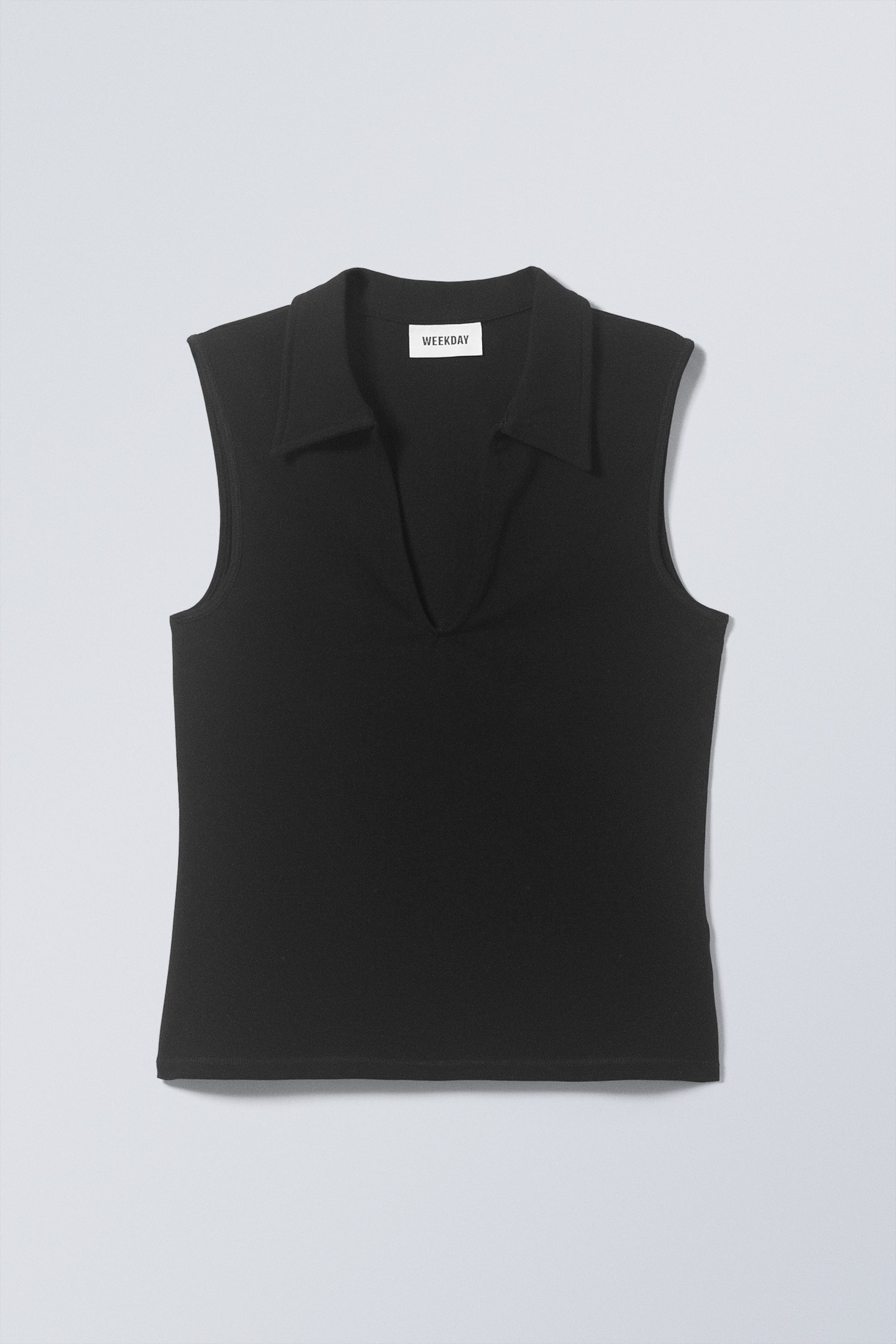 Black - Phoebe Polo Top - 0