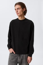 Black - Relaxed Long-Sleeved T-shirt - 0