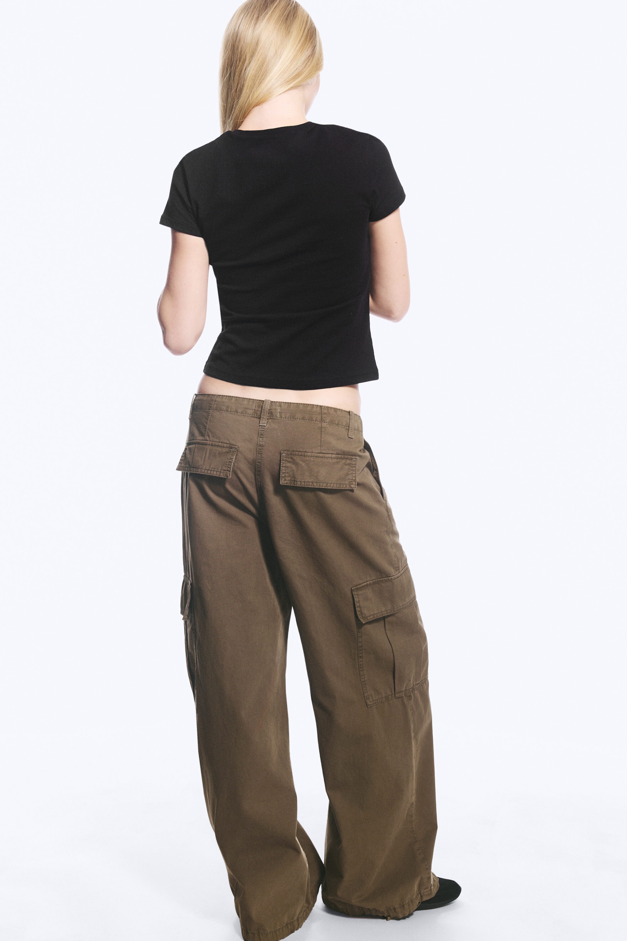 Black - Slim Short-Sleeved Cotton T-shirt - 2