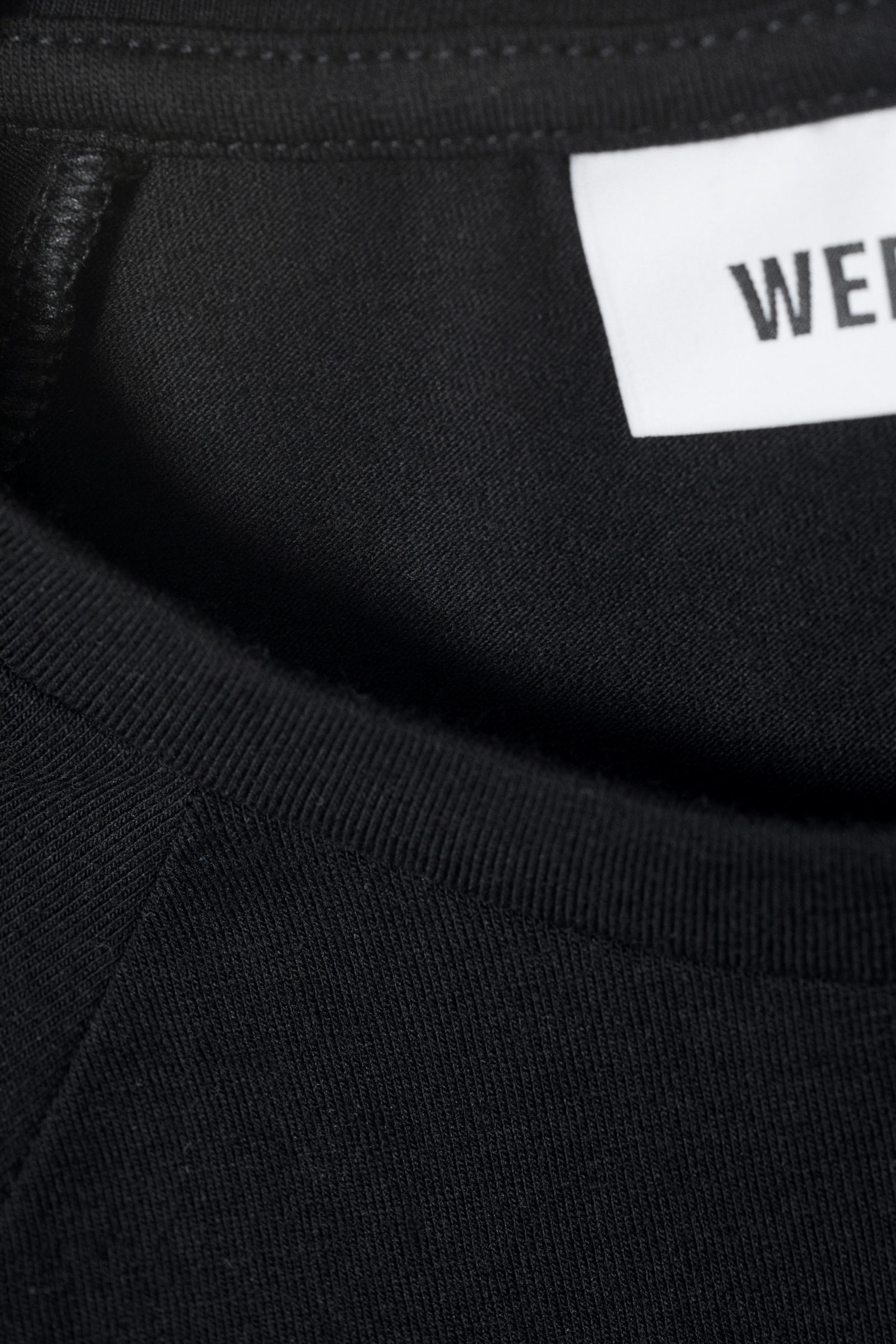 Black - Short Sleeve Fitted Top - 1