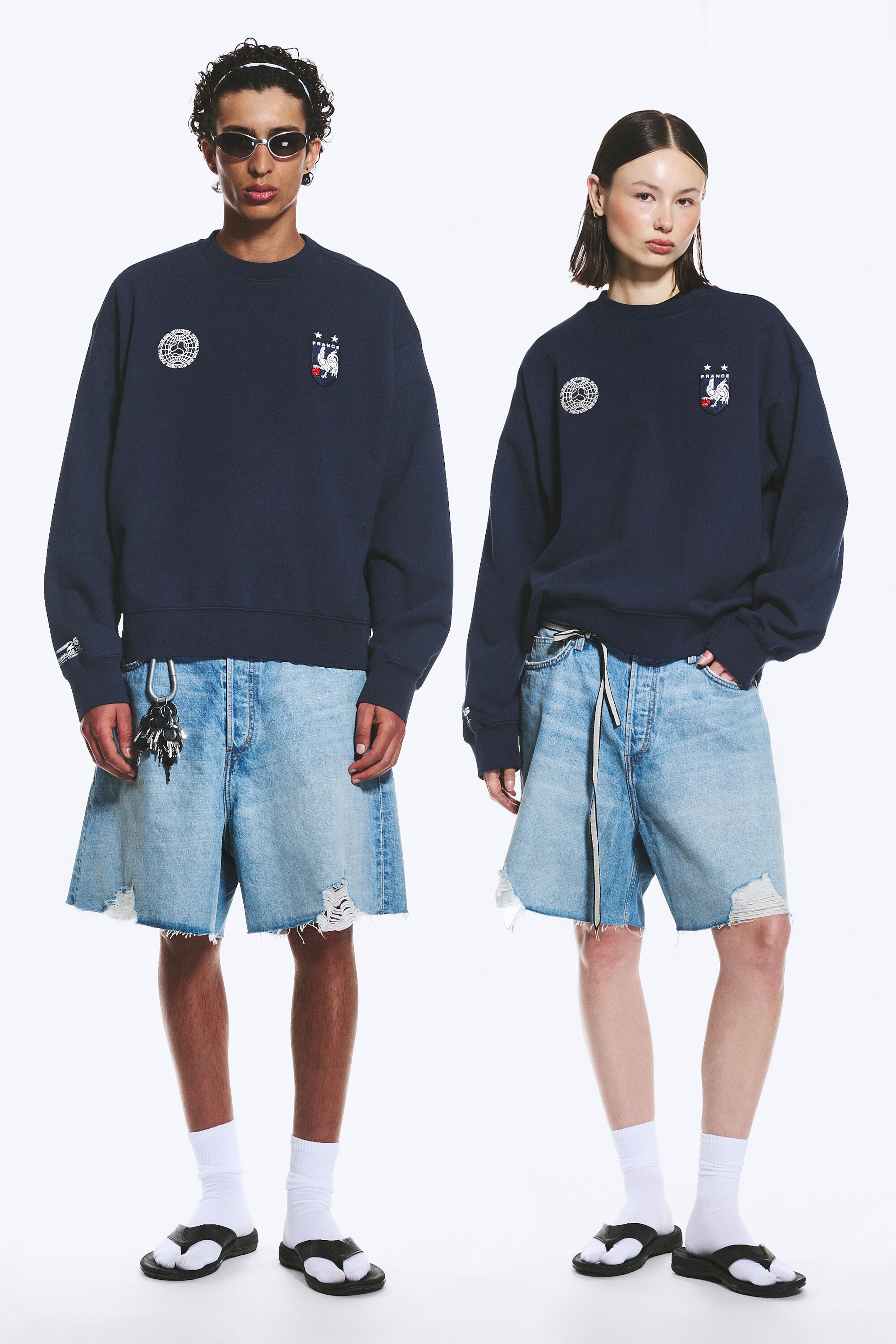 Dark Blue - TOFFS Boxy Football Sweatshirt - 1