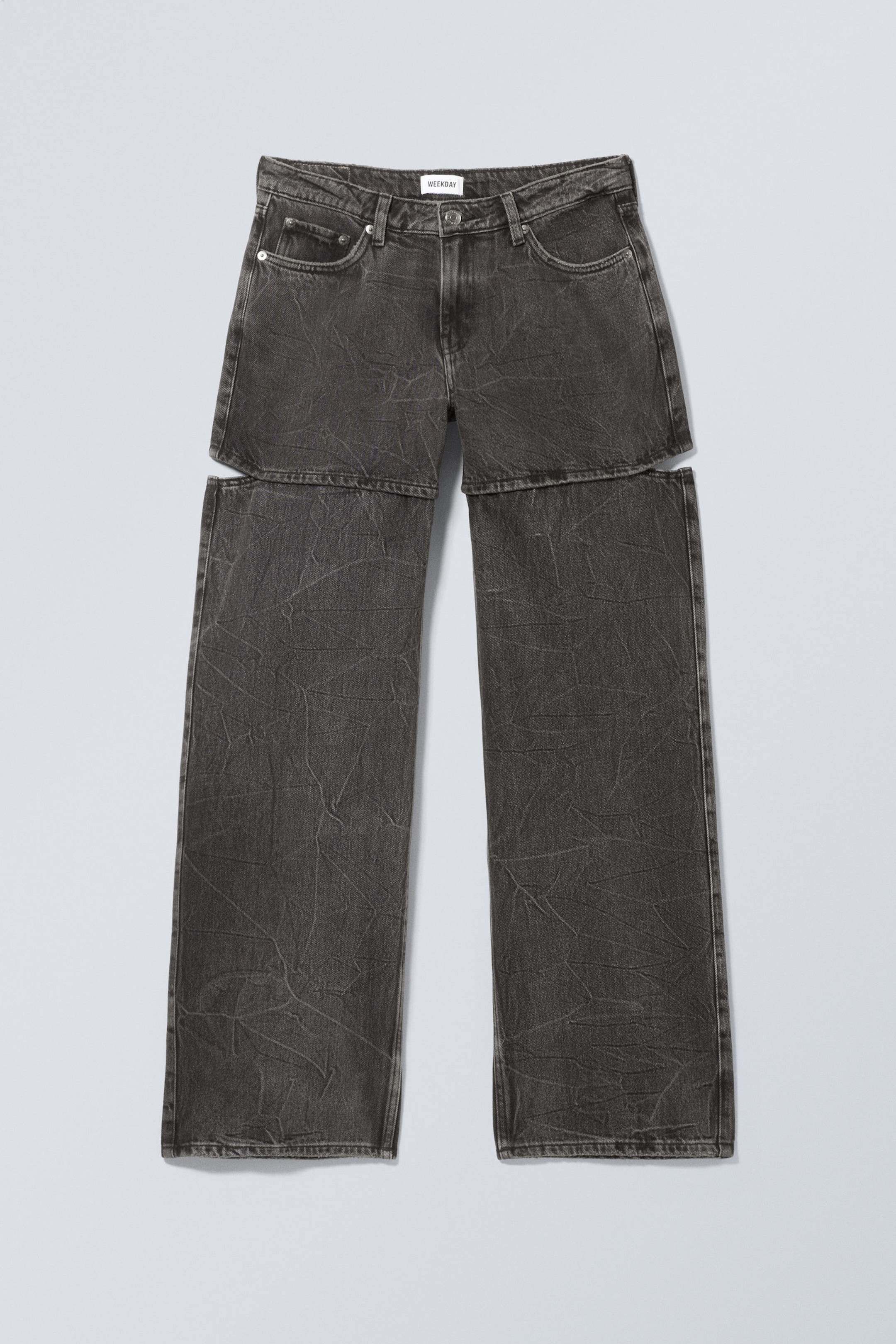 Black Tie - Ample låga lediga skurna jeans - 1