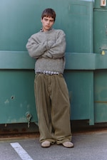 Light Grey Melange - Relaxed Wool-Blend Crew-Neck Sweater - 3