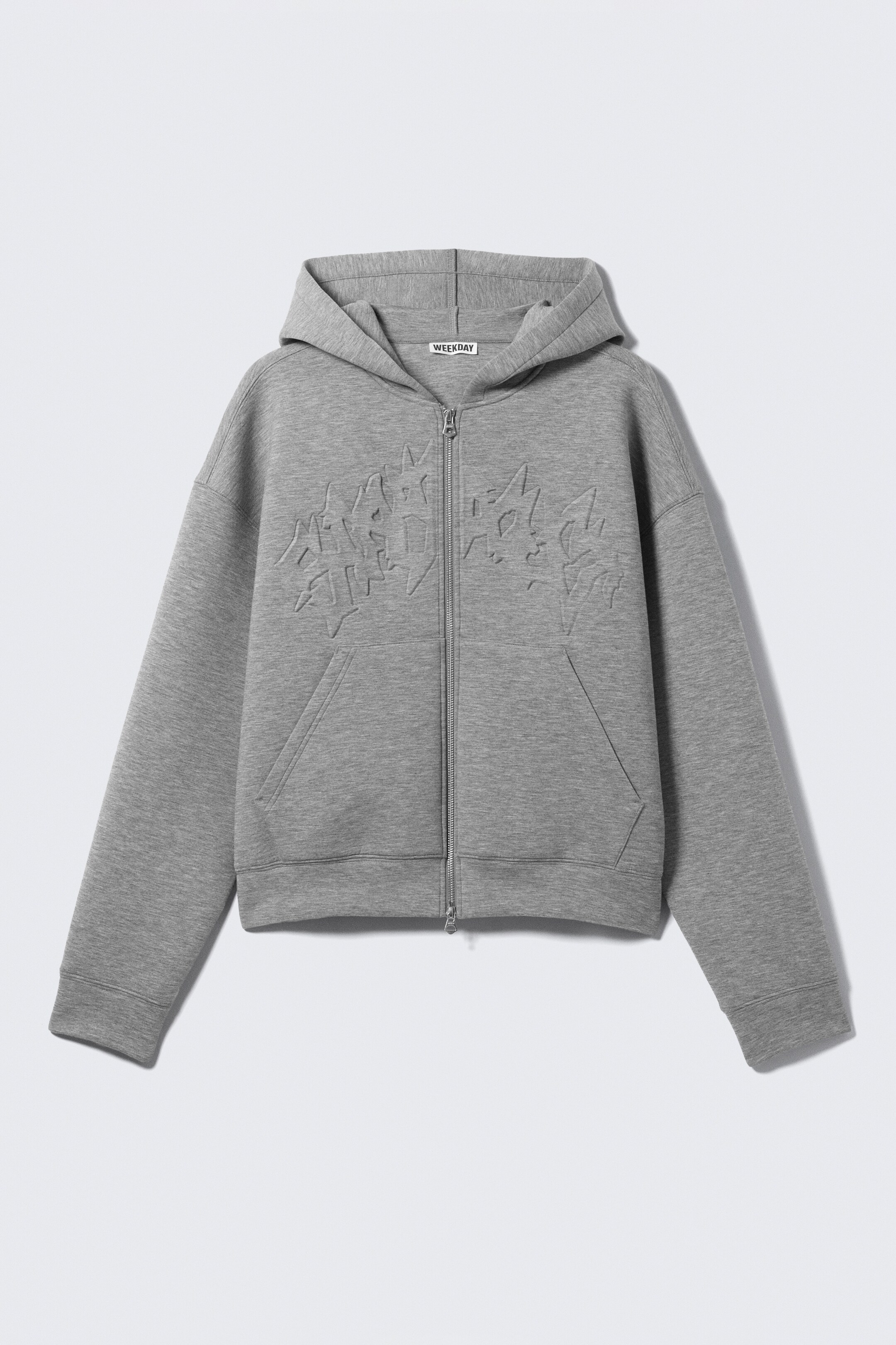 Ingrandisci l'immagine: Simon Graphic Scuba Zip Hoodie - Grey Melange - Stardust - UOMO | H&M CH 8
