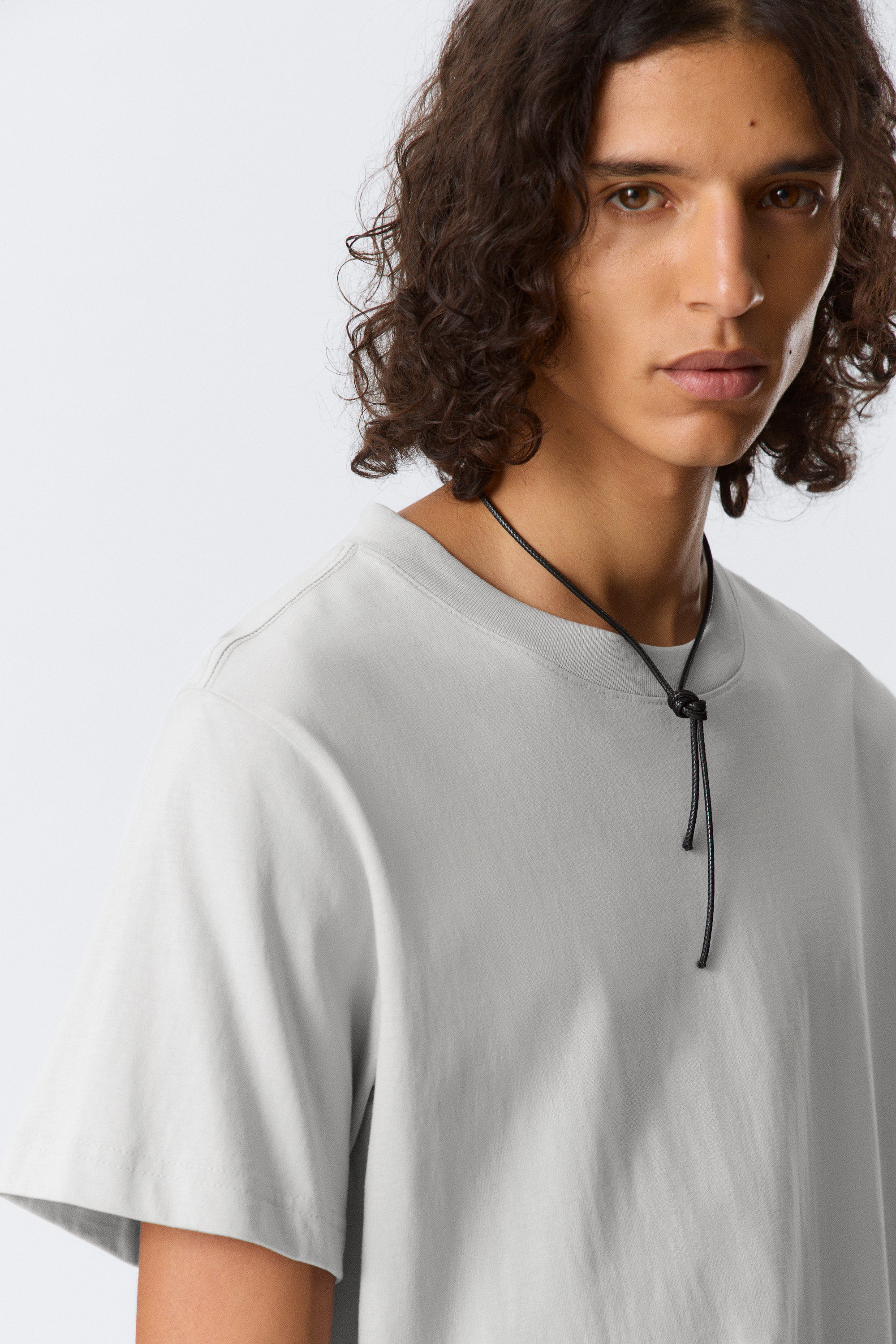 Light Grey - Short Boxy Heavyweight T-shirt - 2