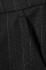 Dark Grey - Glitter Pinstripe - Low Rise Suiting Trousers - 5