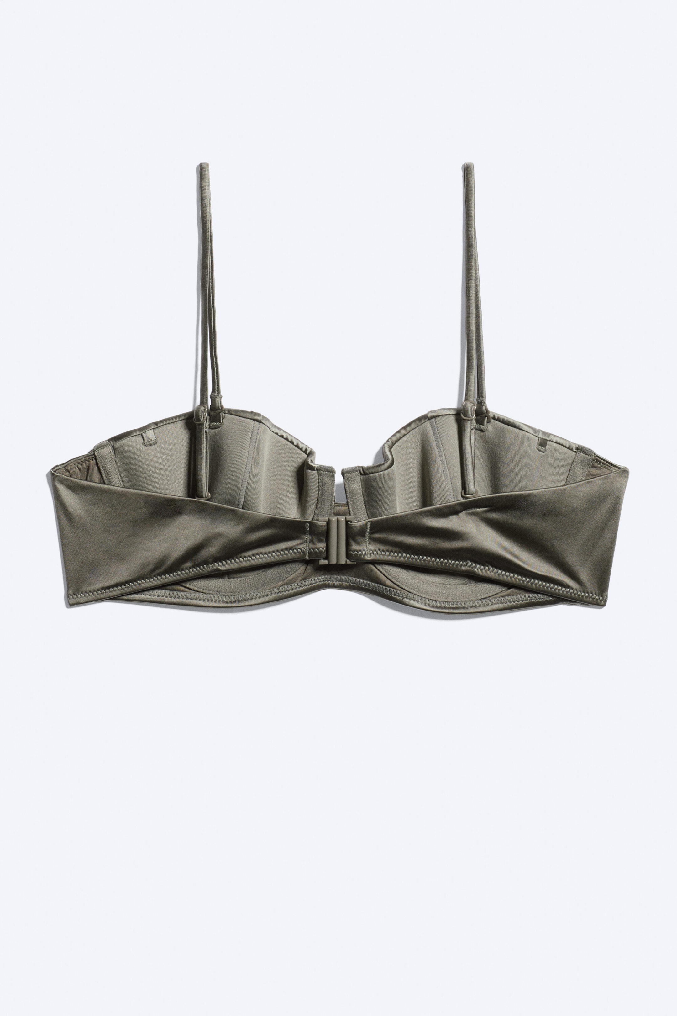 Dusty Grey - Padded Wire Bikini Top - 6