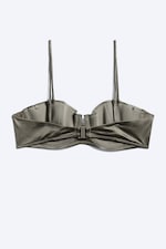 Dusty Grey - Padded Wire Bikini Top - 6