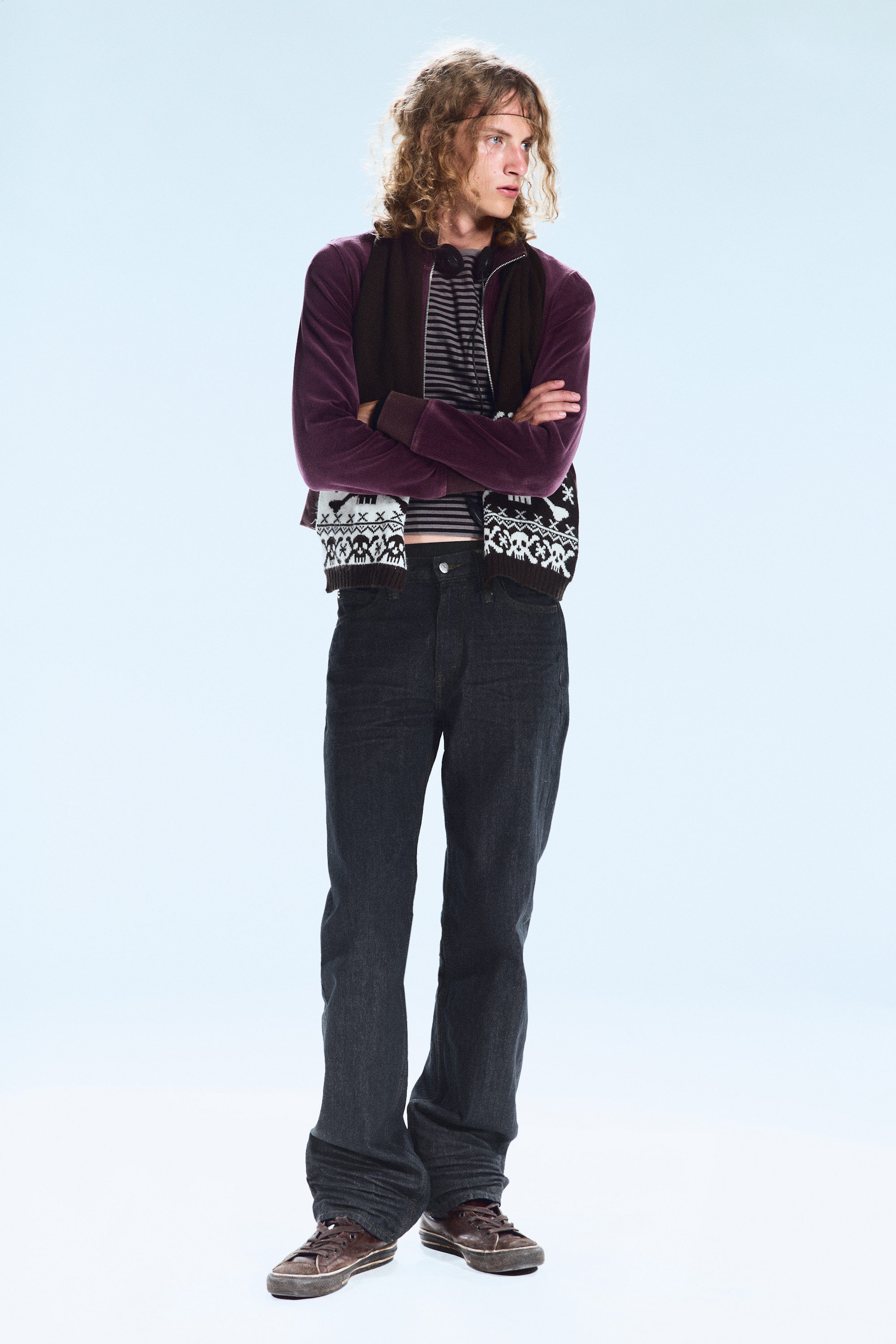 Extra Blue Rinse - Anti Unisex Low Waist Regular Straight Jeans - 2