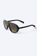 Black frames + Brown Lenses - Aviator Sunglasses - 3