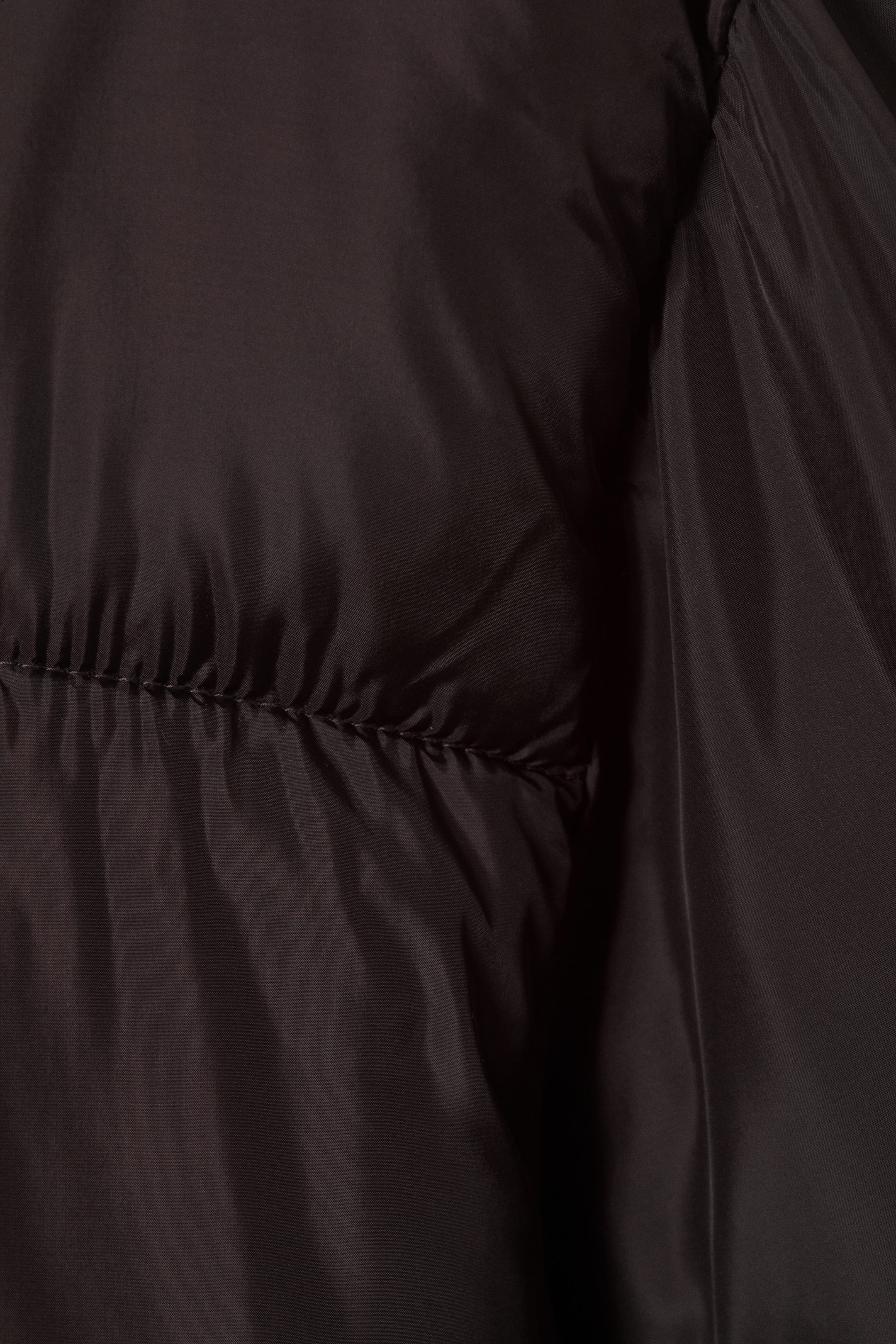 Dunkelbraun - Pufferjacke mit Kragen - 5