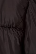 Dunkelbraun - Pufferjacke mit Kragen - 5