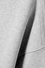 Grey Melange - Boxy Cropped Cotton Sweatshirt - 5