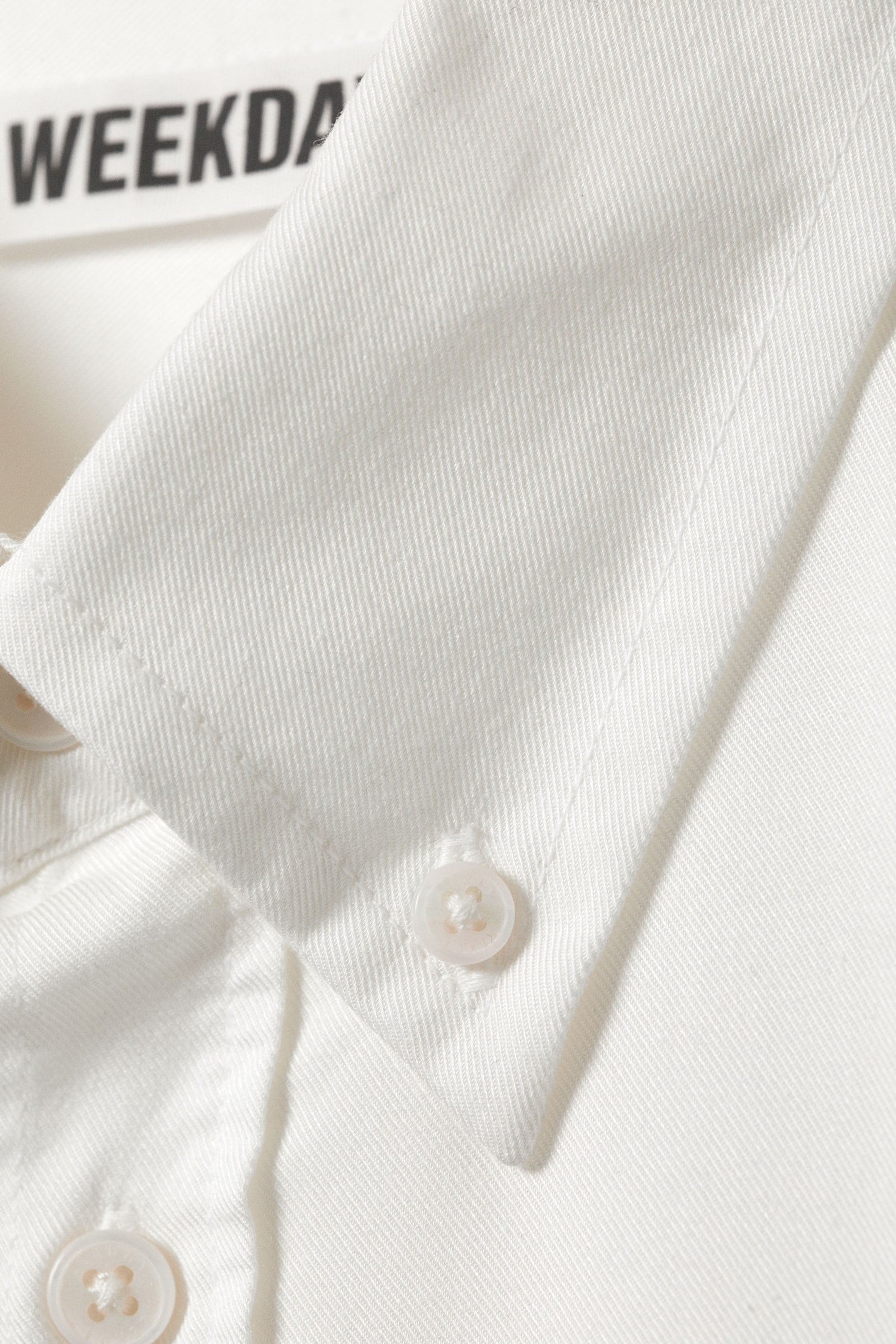 White - Oversized Draped Boxy Short-Sleeved Shirt - 5