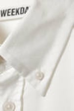 White - Oversized Draped Boxy Short-Sleeved Shirt - 5