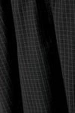 Checked Dark Blue - Cotton Poplin Midi Skirt - 4